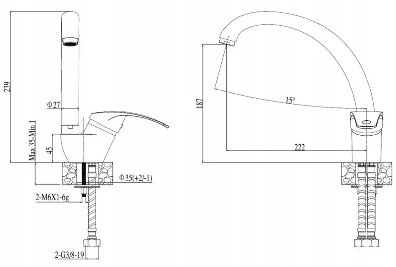Quadri biała bateria kuchenna zestaw z wbudowanym dozownikiem mydła i regulowanym wkładem białym 1208966928