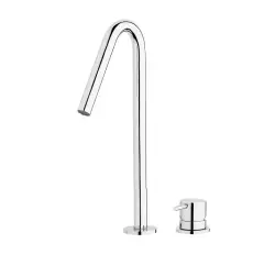 Waterevolution Flow 2-otworowa bateria umywalkowa, jasne złoto, wysoka wylewka V 120mm, model T1122VWGE