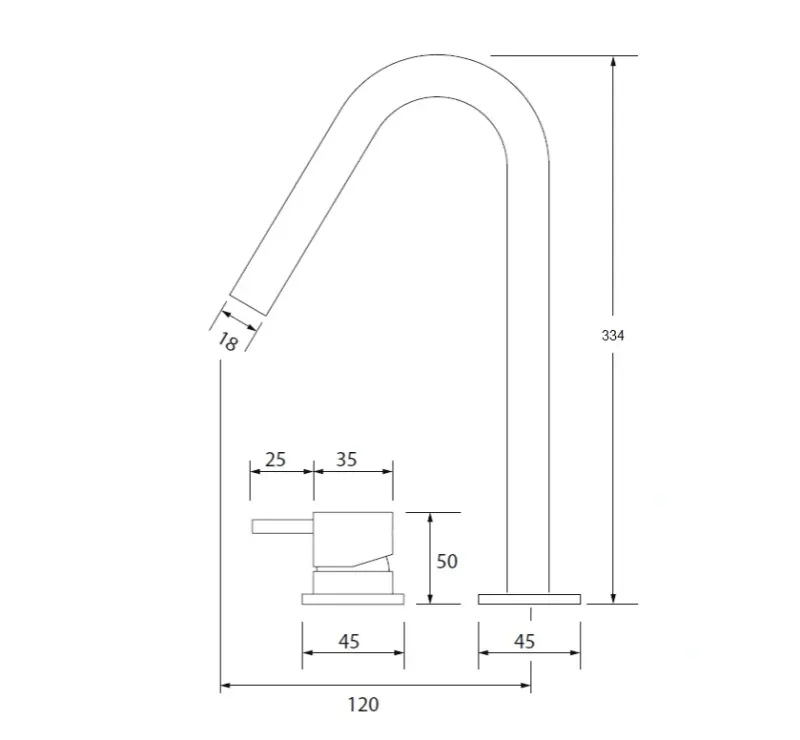 Waterevolution Flow 2-otworowa bateria umywalkowa, jasne złoto, wysoka wylewka V 120mm, model T1122VWGE