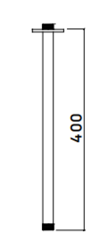 Waterevolution flow sufitowe mocowanie 40cm jasne złoto T164540WGE