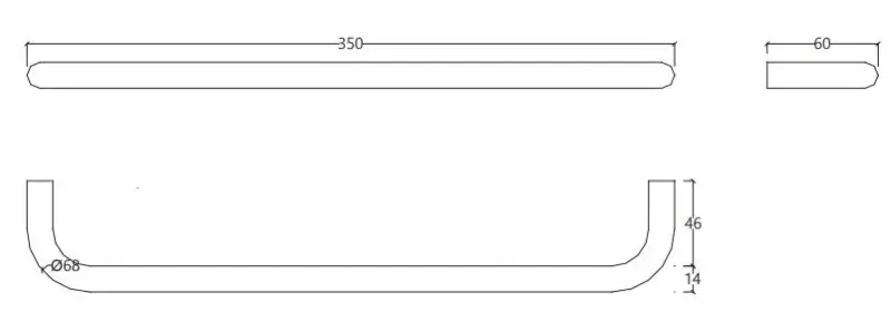 Waterevolution flow uchwyt na ręczniki 35 cm PVD Light Gold A111WGE