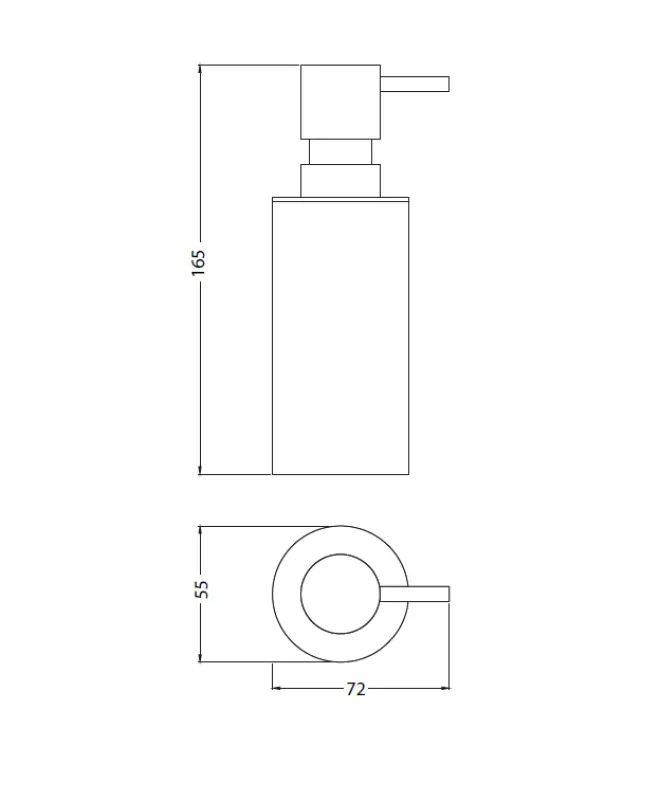 Waterevolution Deep dozownik do mydła wolnostojący mosiężny A225LE