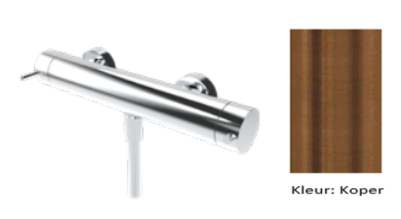 Waterevolution Flow termostat prysznicowy z zestawem prysznicowym PVD szczotkowana miedź T140TNCPE