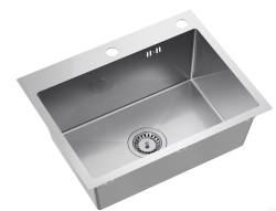 Quadri Dixton 60 RVS zlew 580x450 mm z otworem na baterię i akcesoriami 1208967194