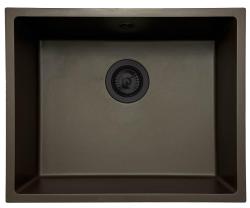 GraniteMy Uniwersalny granitowy zlew kuchenny 50x40 cm nadblatowy, podblatowy i wpuszczany z czarnym korkiem 1208967228