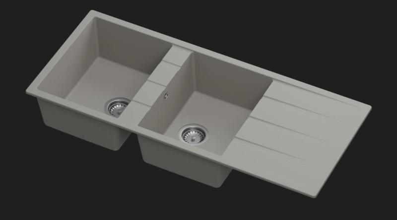 GraniteMy Universal zlewozmywaki Kwarc Granit kolor Próbka TAUPE 1208967247