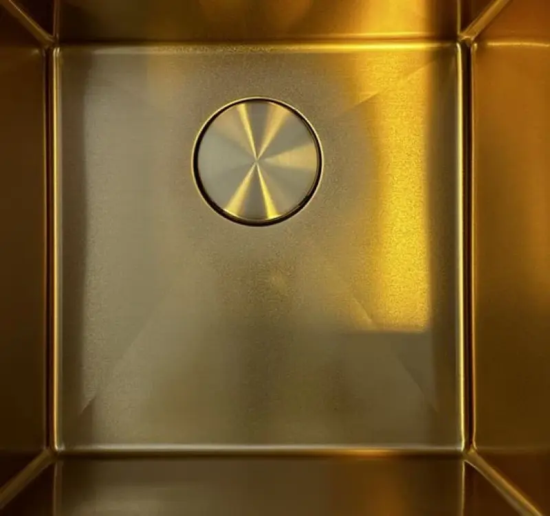 Granitemy Universele afdekking voor gootsteenafvoer, gouden ronde geslepen korfplug kapje voor afvoerputje 1208967263