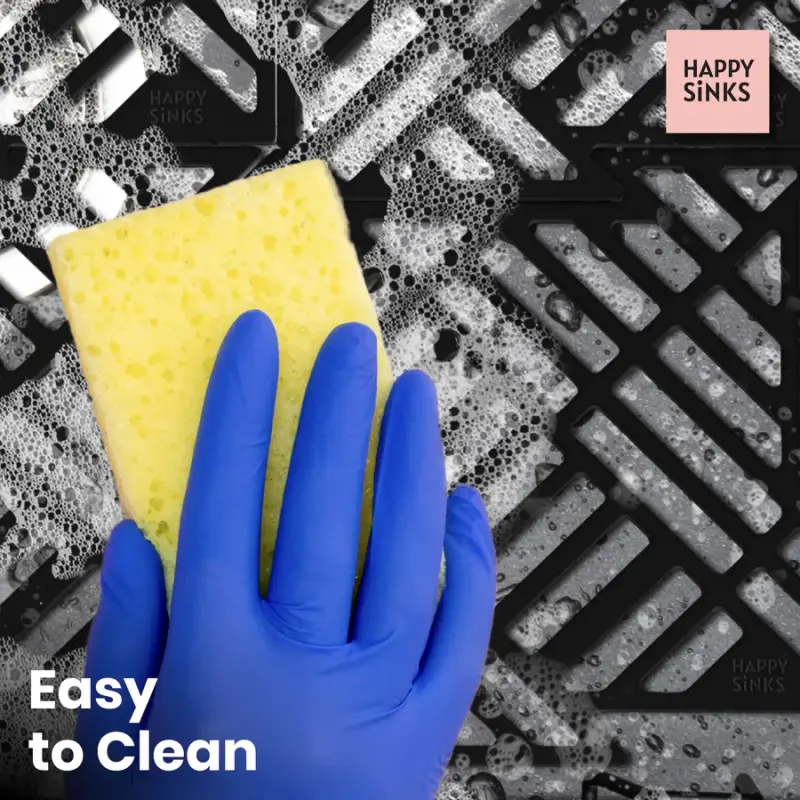 Magisso Happy Sink Puzzel czarne ochraniacze dna 4 sztuki do zlewu czarne 32,5 x 32,5 cm 1208967385