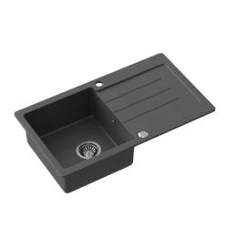 Quadri Kendal granit antracytowy z ociekaczem 77x44cm odwracalny 1208967397