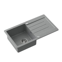 Quadri Kendal szary granitowy zlew z ociekaczem 77x44cm odwracalny 1208967398