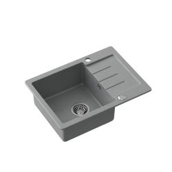 Quadri Kendal szary granitowy zlew z ociekaczem 60x44cm odwracalny 1208967401