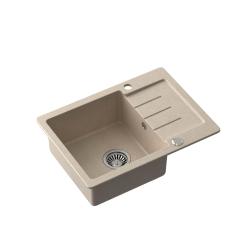 Quadri Kendal beżowy piaskowy granitowy zlewozmywak z ociekaczem 60x44cm odwracalny 1208967402
