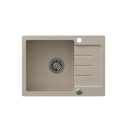 Quadri Kendal beżowy piaskowy granitowy zlewozmywak z ociekaczem 60x44cm odwracalny 1208967402
