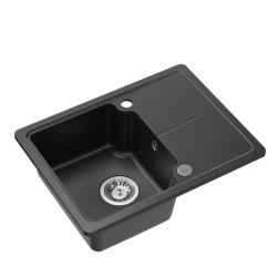 Quadri Kendal antracytowy granitowy zlew 58x44cm z ociekaczem 1208967403