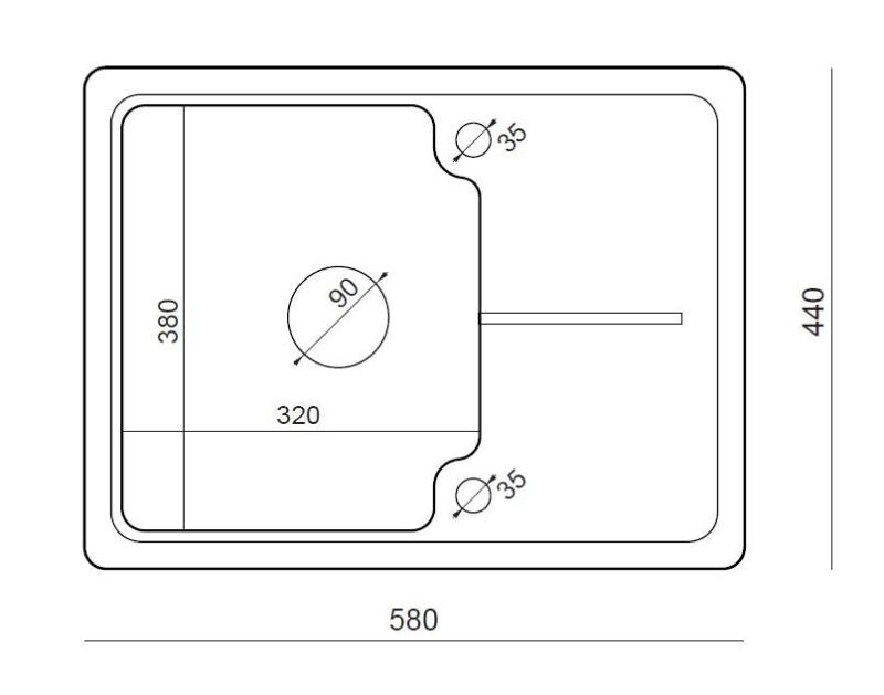 Quadri Kendal beżowy piaskowy granitowy zlewozmywak 58x44 cm z ociekaczem 1208967405