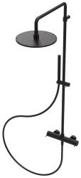 Waterevolution Flow zestaw prysznicowy z deszczownicą matowa czarna 250mm T141N25PR
