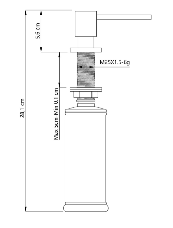 Quadri Luxor Wbudowany Dozownik Mydła miedziany, napełniany od góry 1208967510