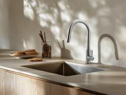 Pure.Sink Prestige RVS zlew 40x40 cm 10mm promień montaż podwieszany, wpuszczany i nakładany PPG4040-02.