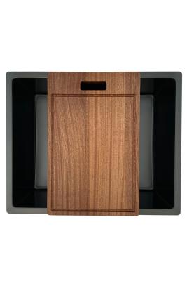 Pure.Sink Prestige zlew 50x40 cm PVD Gun Metal 10 mm promień podwieszany, wpuszczany i nablatowy PPG5040-61