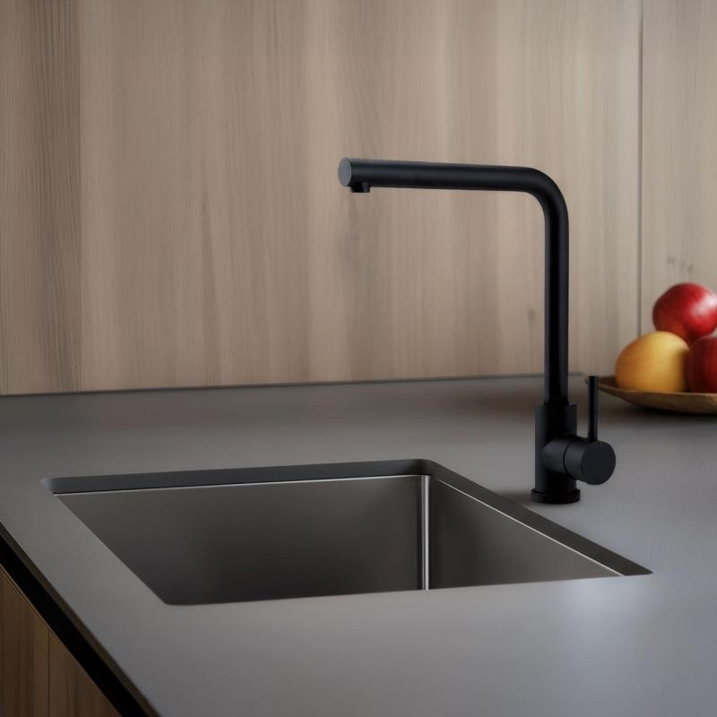 Pure.Sink Elite Steel Spark kran do kuchni Matowa czerń PS8040-10