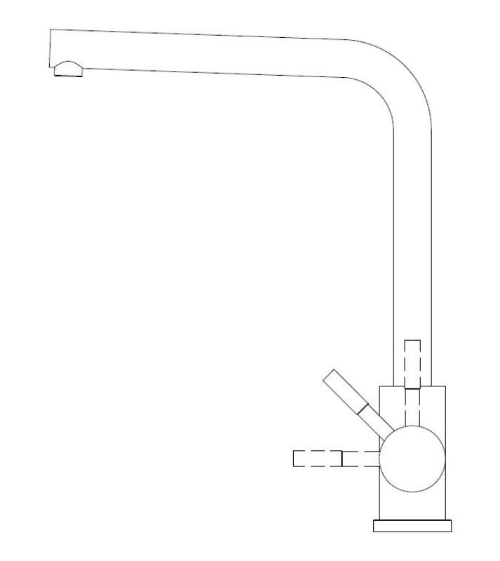 Pure.Sink Elite Steel Spark kraan kuchenna PVD Gun metal PS8040-61