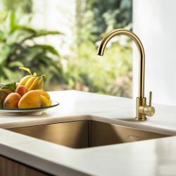 Pure.Sink Elite Steel Stream bateria kuchenna PVD szczotkowane złoto PS8044-60