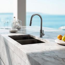 Bateria kuchenna Pure.Sink Elite Steel Stream-S PVD Gun Metal z wyciąganą wylewką PS8045-61
