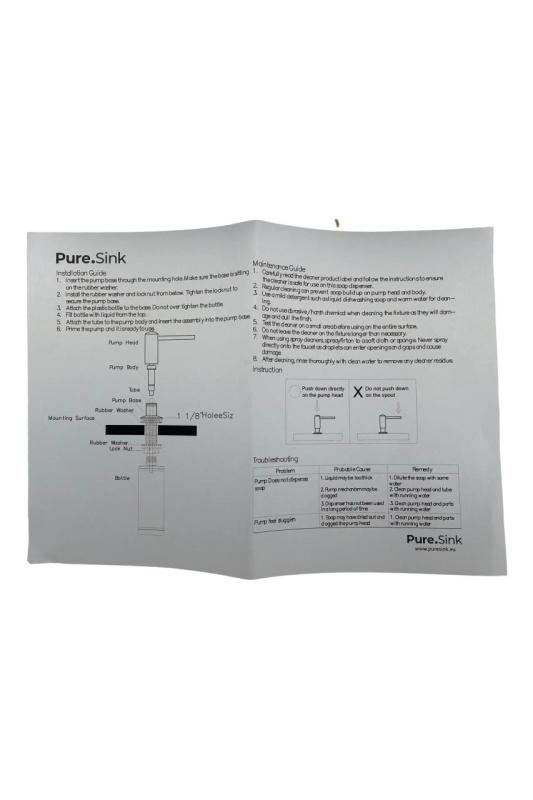 Dozownik do mydła Pure.Sink Elite Steel Shine PVD Gun Metal PS9010-61