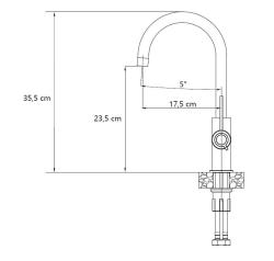 Quadri Lancaster Bateria Kuchenna PVD Miedź z Obrotową Wylewką 1208967684