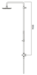 Waterevolution Flow termostatyczny zestaw prysznicowy z deszczownicą matowa czerń 250 mm T141TN25PR