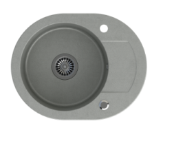 Quadri Londen Grijs Granieten Ronde Spoelbak met Afdruipgedeelte en RVS plug 585x460mm Omkeerbaar - 1208967772

Zlewozmywak okrągły Quadri Londyn z szarego granitu z ociekaczem i korek ze sta