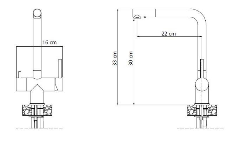 Quadri Ellesmere Bateria Kuchenna PVD Złota 3-drogowa z Dodatkowym Podłączeniem do Filtrowanej Wody 1208967781