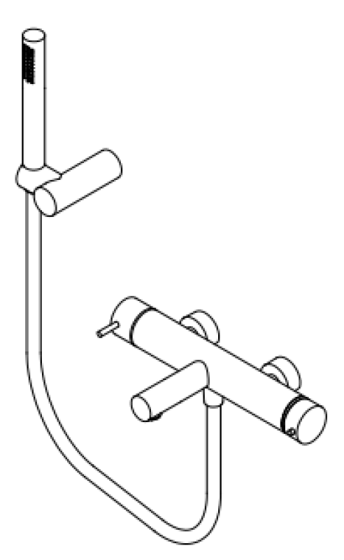 Waterevolution Flow termostatyczna bateria prysznicowa dwudrożna z rączką prysznicową Light Gold T130TNGME
