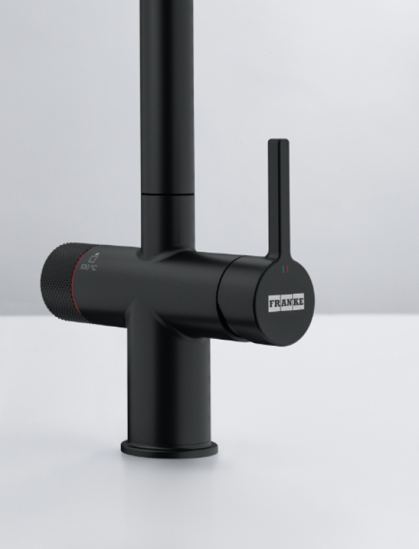 Franke Maris water hub 4L bojler 3-w-1 z mechanicznym kranem do wrzącej wody Twist w matowej czerni z zestawem mieszającym waterhub 1208967861
