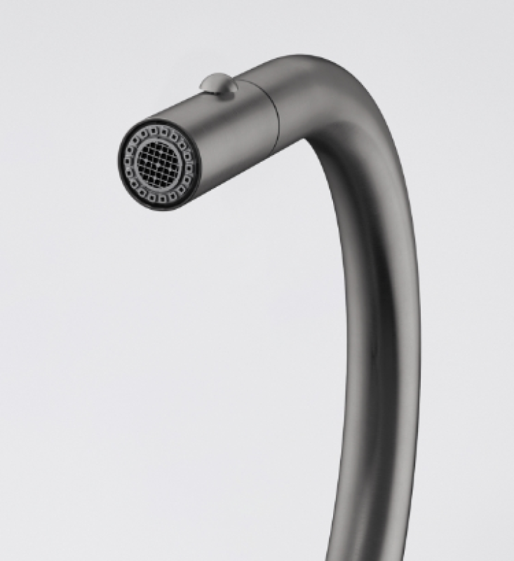 Franke Mythos Masterpiece Bateria Kuchenna Antracytowa z Wylewką w Kształcie Litery J i Wyciąganą Wylewką - 115.0711.555