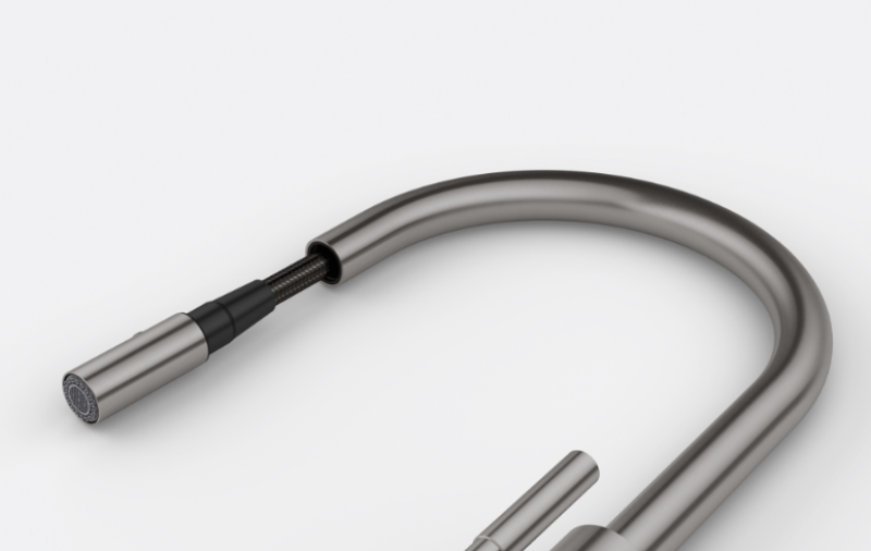 Franke Mythos Masterpiece Bateria Kuchenna Antracytowa z Wylewką w Kształcie Litery J i Wyciąganą Wylewką - 115.0711.555