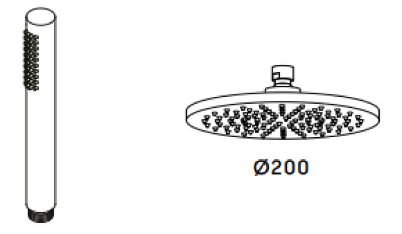 Waterevolution Flow drieweg douchemengkraan met hand- en hoofddouche Messing T131NLE