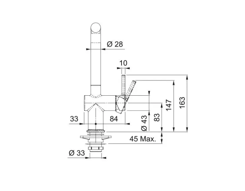 Franke Active L Kran Kuchenny Polar White Biały z Obrotową Wylewką 115.0653.376