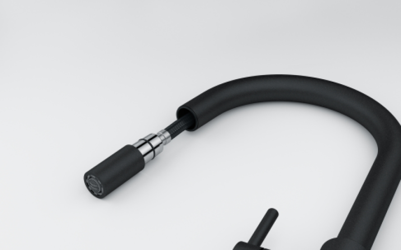 Franke Lina Baterie Kuchenna Czarna z Wyciąganą Słuchawką 115.0626.053