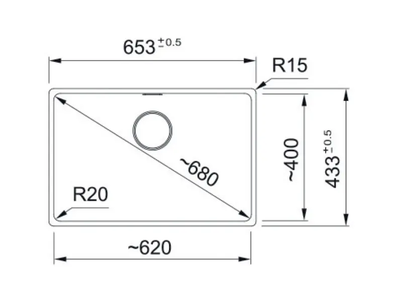 Franke Maris MRG 210-62 Fragranite Slate Grey Zlew szary ciemny Montaż równy z powierzchnią 135.0714.631