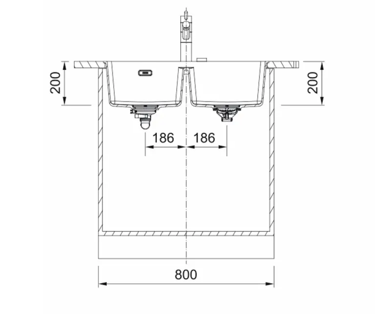 Franke Maris MRG 220-35-35 Fragranite Slate Grey Podwójny zlew szary ciemny Montaż równy z powierzchnią 135.0714.633