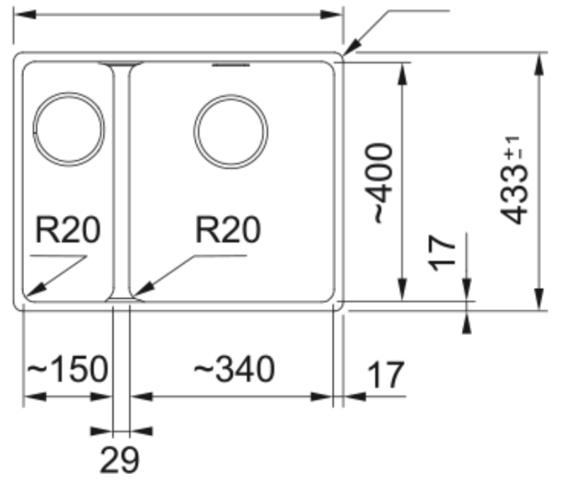 Franke Maris MRG 160-34-15 Fragranite Slate Grey Zlew szary ciemny Zlew po prawej stronie Podbudowa 125.0714.607