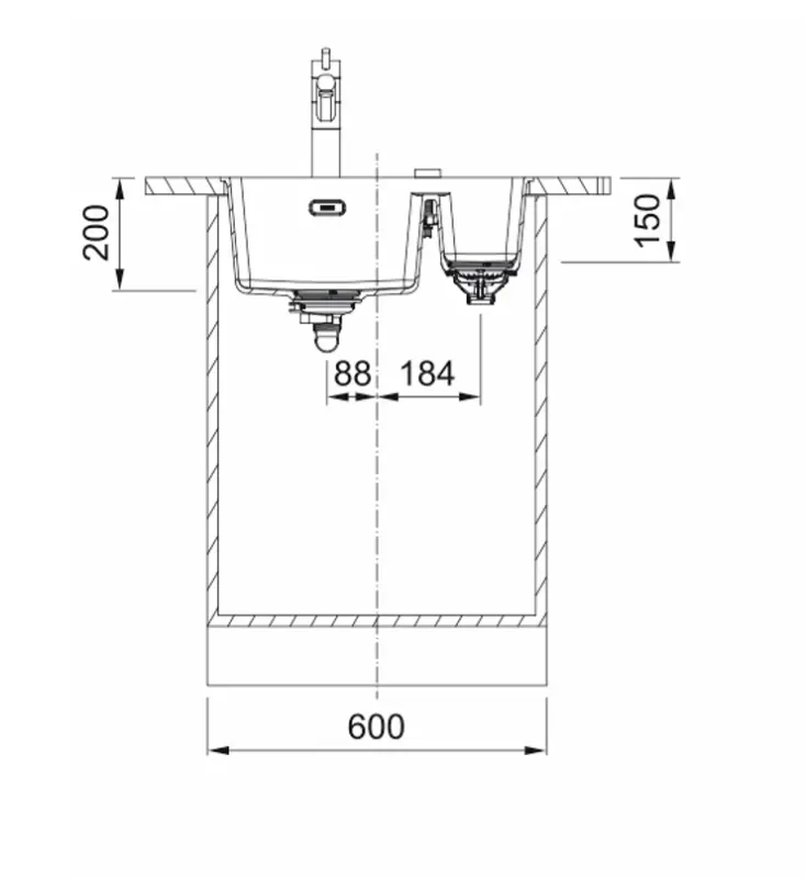 Franke Maris MRG 160-34-15 Fragranite Slate Grey Zlew szary ciemny Zlew po prawej stronie Podbudowa 125.0714.607