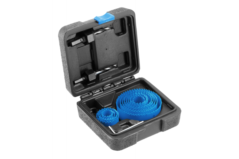 Zestaw otwornic ze stali węglowej Hoegert 14-częściowy.