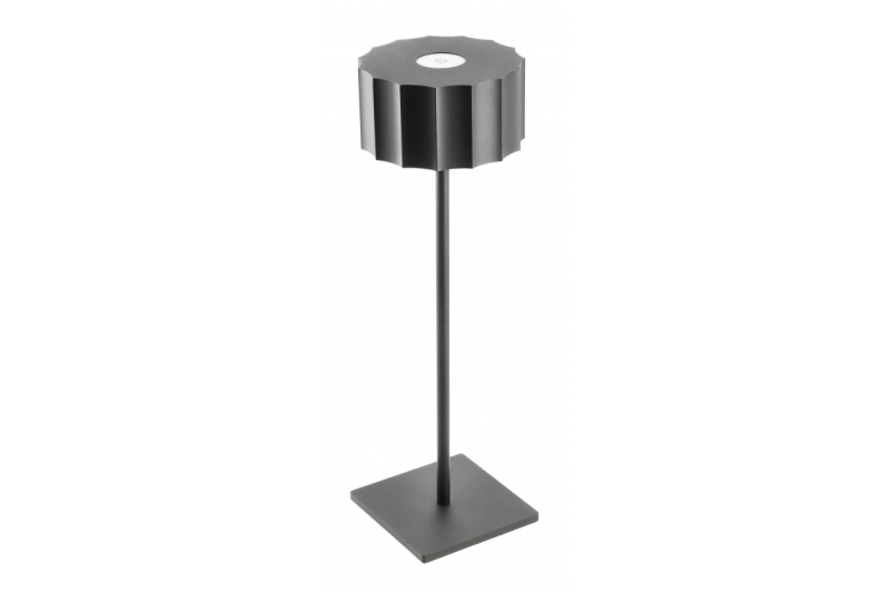 Lampa stołowa LED AZELIA, 2,5W, 200lm, DC 5V, 1A, 4000 K, bateria 4000 mAh, regulowana, czarna