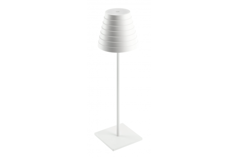 FIZZI Lampa stołowa LED, 2,5W, 200lm, DC 5V, 1A,4000 K, bateria 4000 mAh, biała
