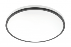 Lampa sufitowa LED TULA, Ø350mm, 4000K, 24W, 1680lm, AC180-250V, 50/60 Hz, PF>0,5, IP44, czarna, 3y
