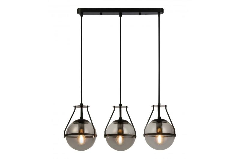 Lampa sufitowa DROP 3, 7134, AC220-240V, 50/60Hz, 3*E27, max.25W, długość 68 cm, czarna