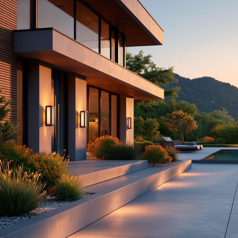 Oświetlenie fasady VASTI, E27, MAX. 12W, IP54, AC220-240V, 50/60Hz, czarny