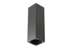 Oświetlenie sufitowe VIRGO, maks. 250V, 50/60Hz, 57x57x152mm, IP20, maks. 20W, Kwadrat, Czarny